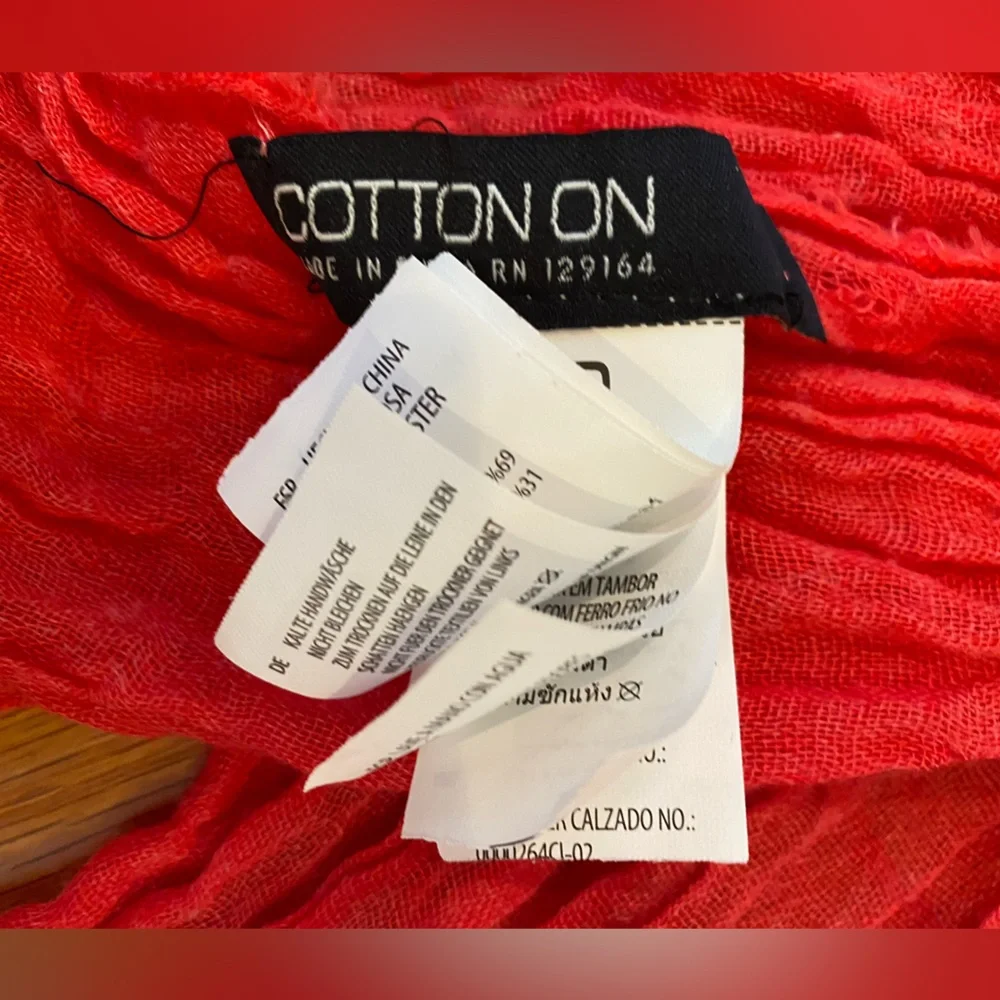 Cotton On red scarf